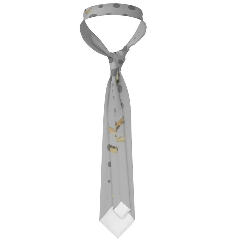 #02 LDCC WEDDING TIE HANDMADE SILK silver