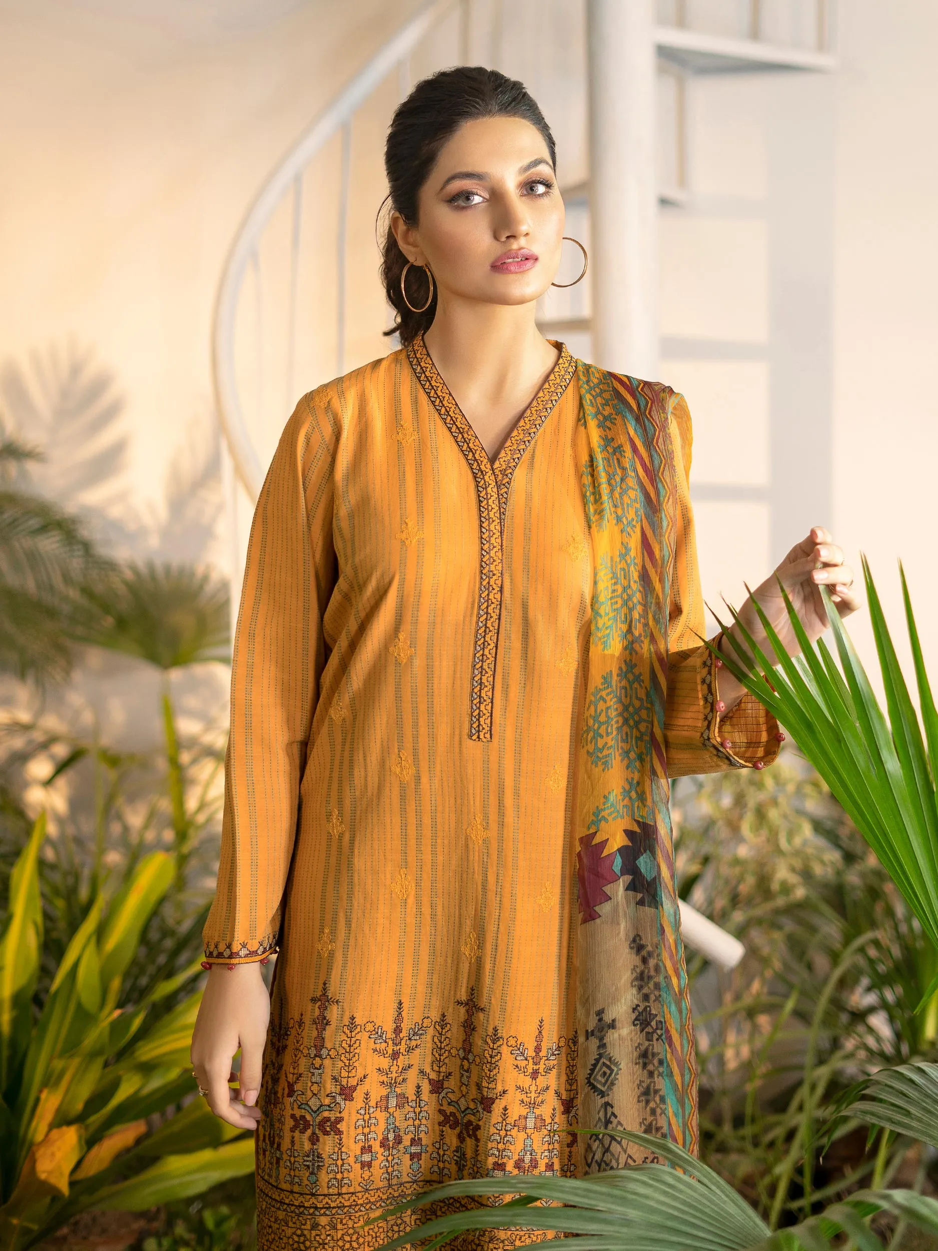 2 Piece Embroidered Khaadi Suit