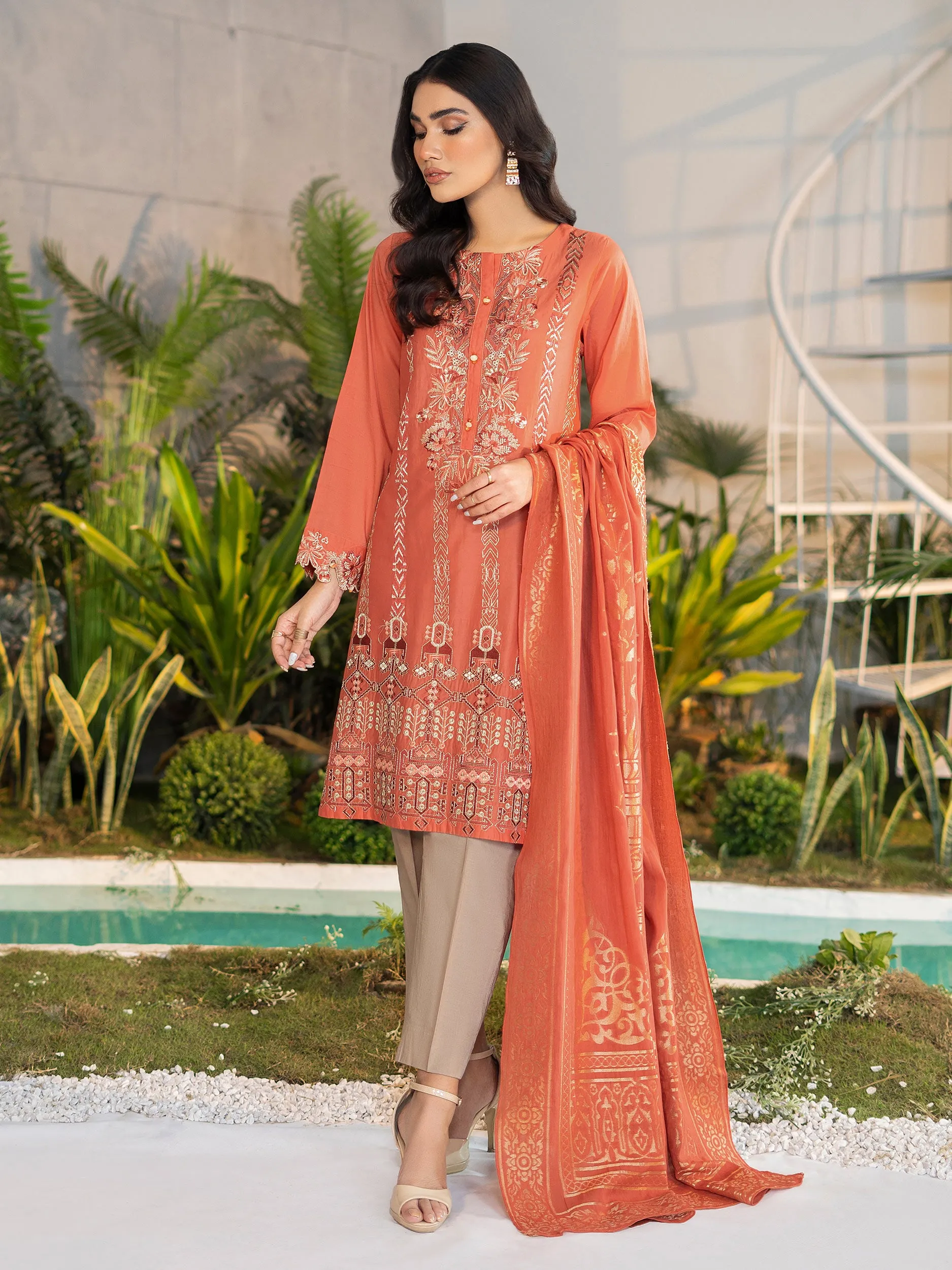 2 Piece Embroidered Lawn Suit