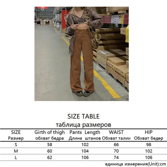 2021 New!!! Women's Corduroy Pants Harajuku Cargo Pants Sizes S - L