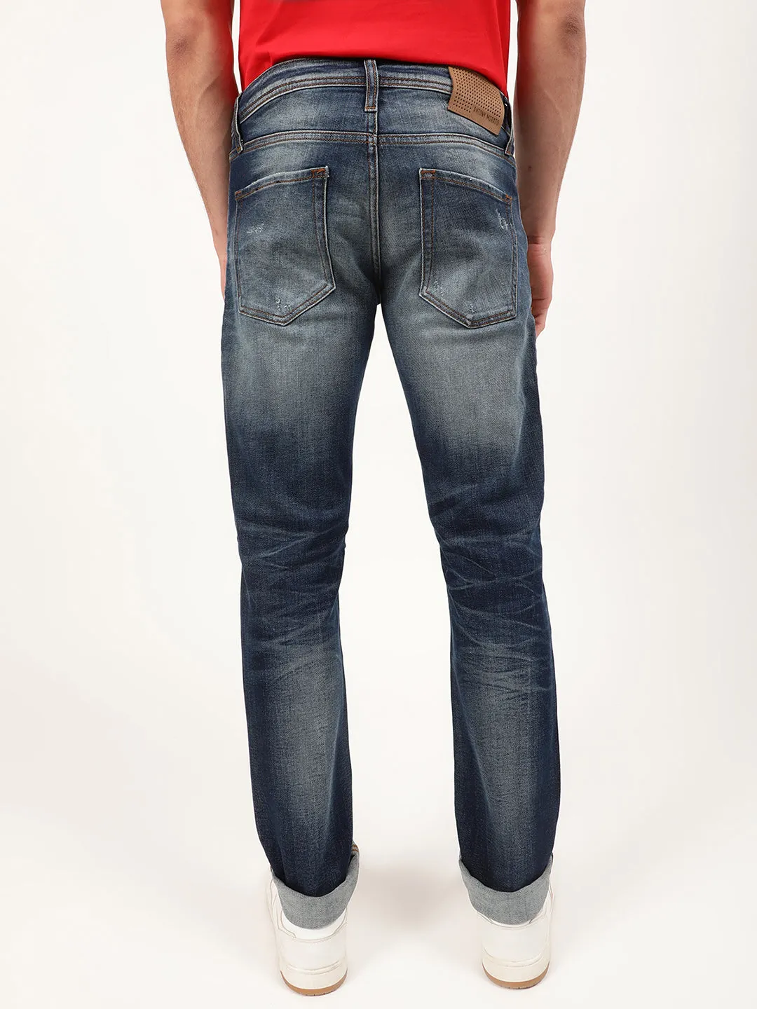 Antony Morato Men Blue Slim Fit Mildly Distressed Heavy Fade Jeans