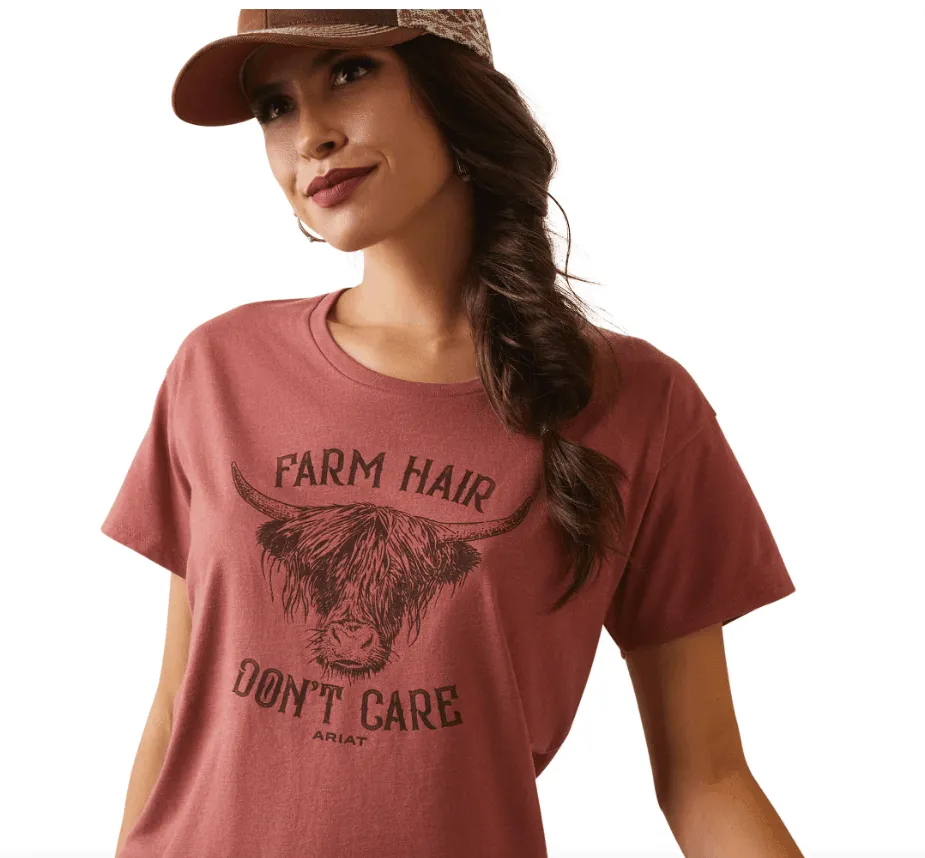 Ariat Women's Red Clay Farm Hair Tee 10044613