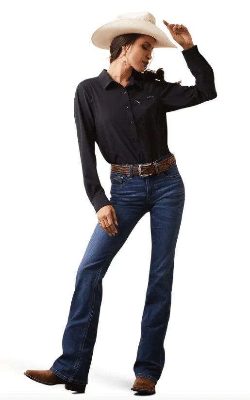 Ariat Women's VentTEK Stretch Black Long Sleeve Shirt 10043494