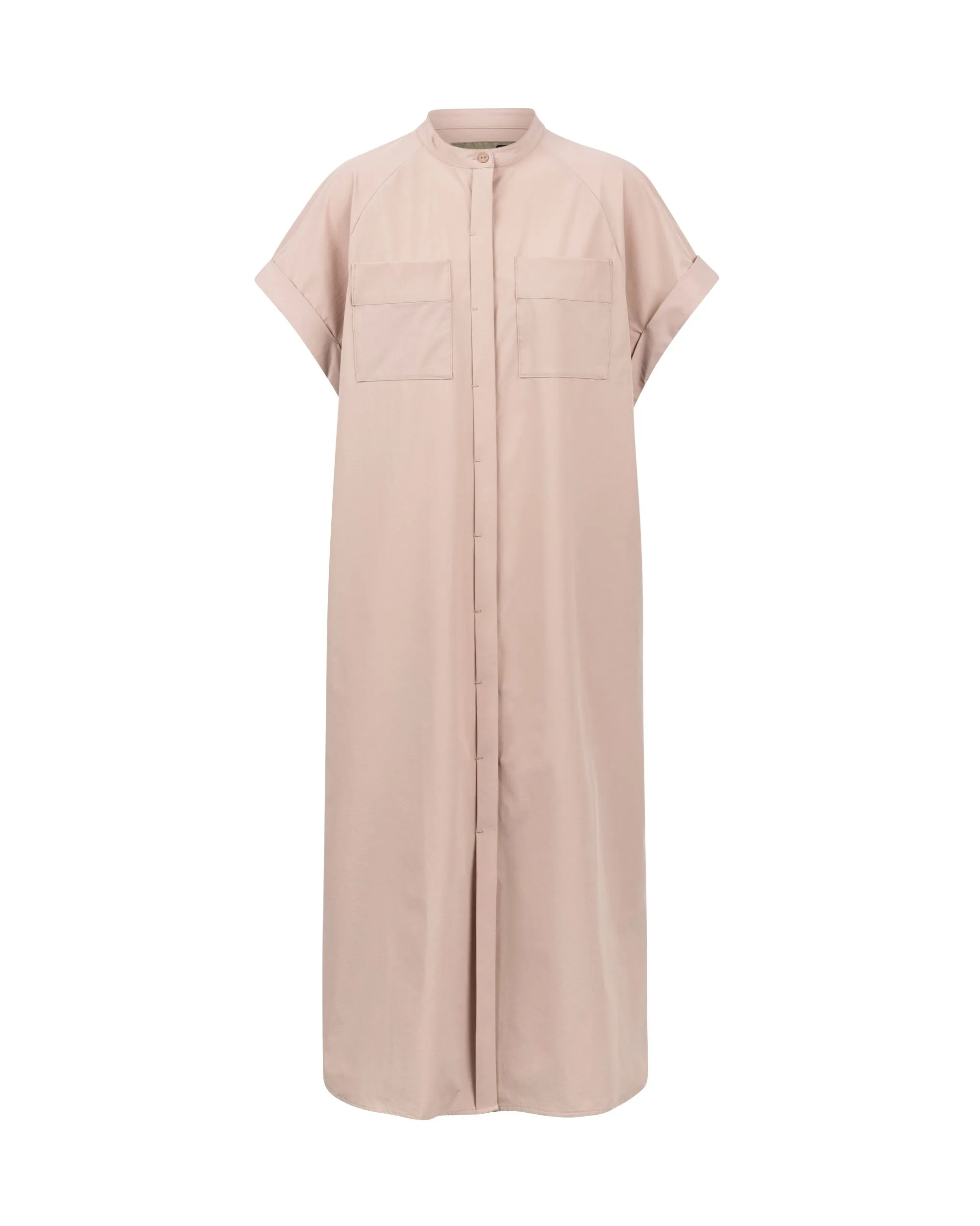 Art of Garden Cool Touch Pocket Long Shirt Dress