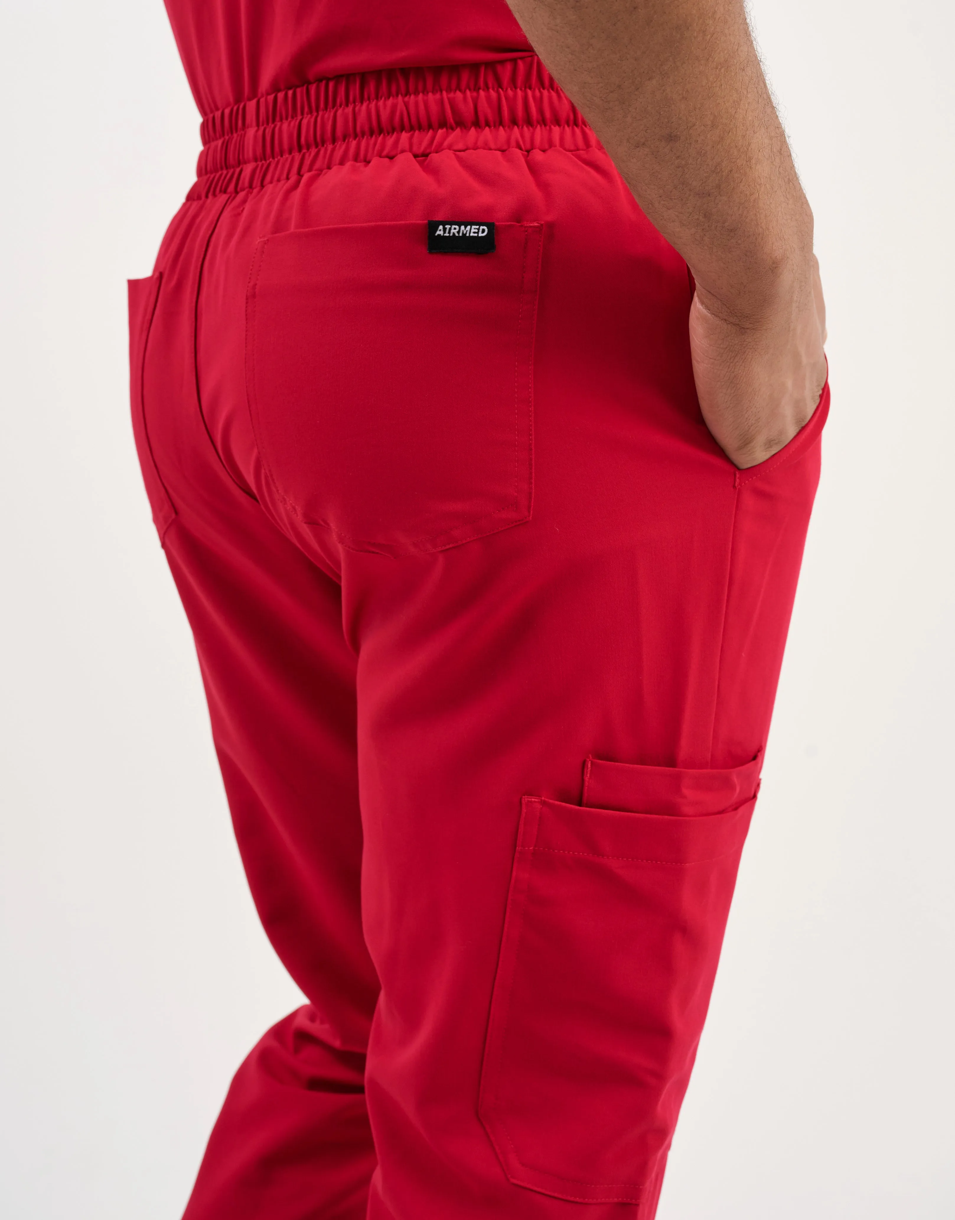 Aspire Jogger Scrub Pants - Cherry Red