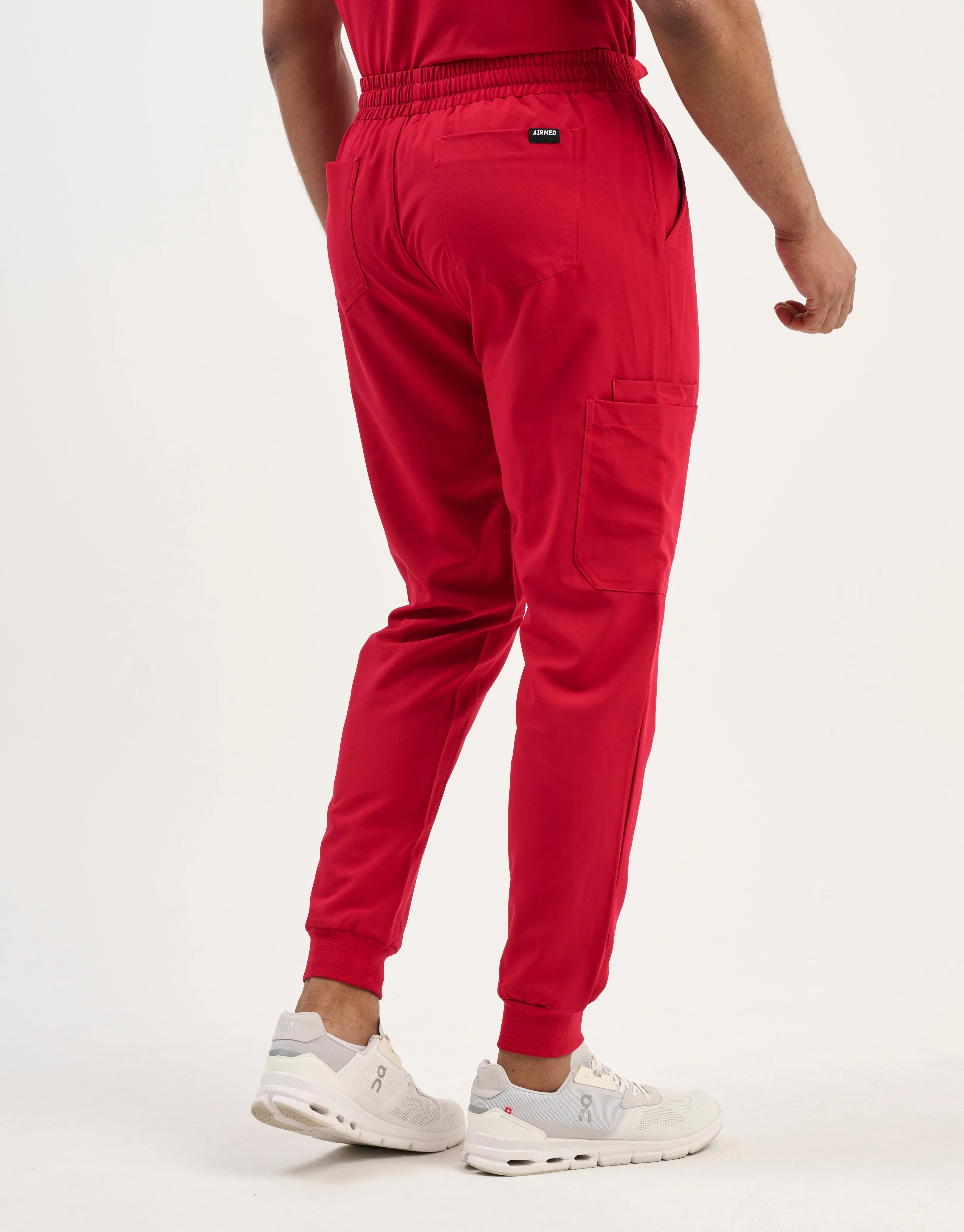 Aspire Jogger Scrub Pants - Cherry Red