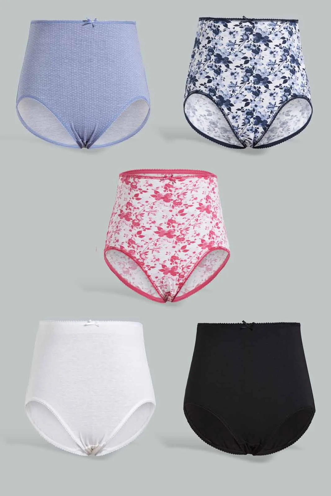 Assorted Mama Brief Set For Women (Pack of 5 )