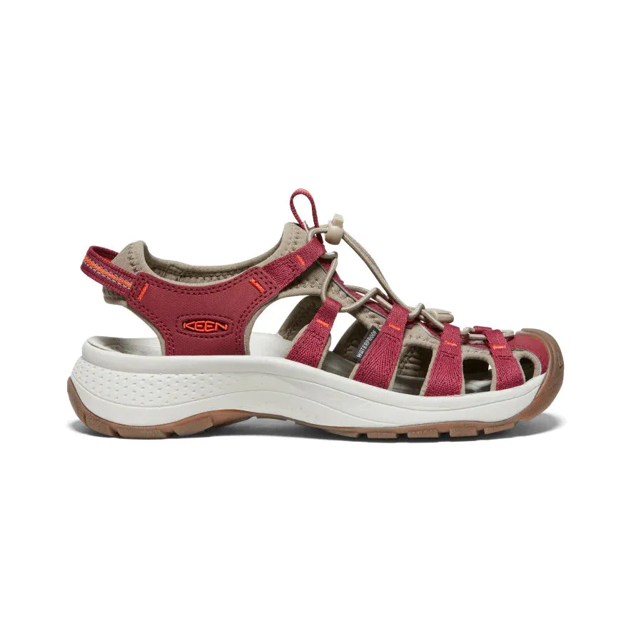 Astoria West Fisherwoman Leather Sandal in Merlot/Scarlet Ibis CLOSEOUTS