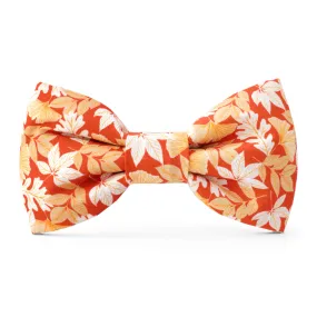 Autumn Leaves Rust Dog Bow Tie