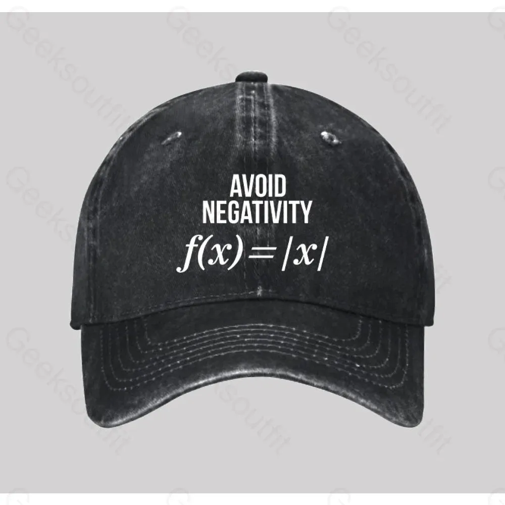 Avoid Negativity Washed Vintage Baseball Cap