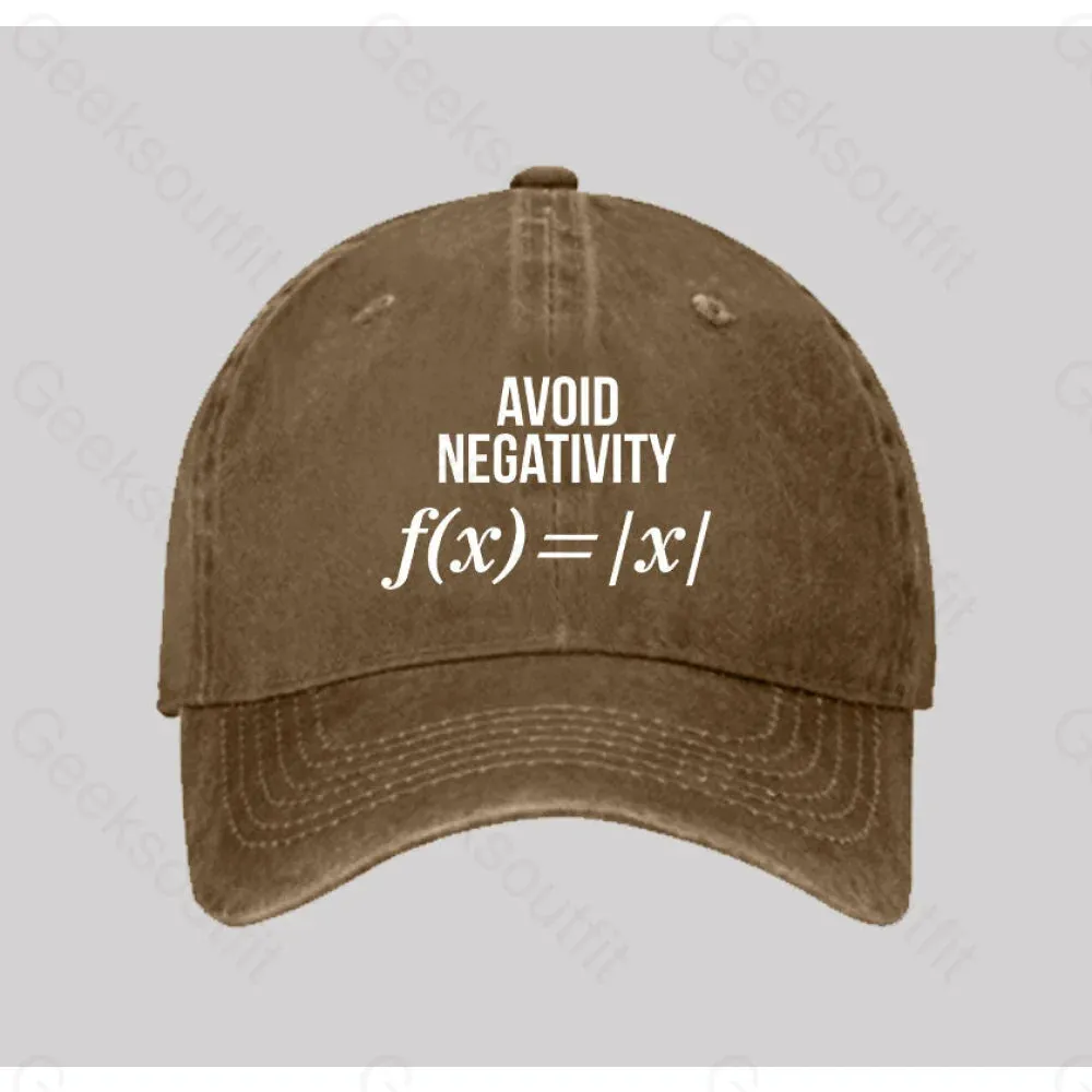 Avoid Negativity Washed Vintage Baseball Cap