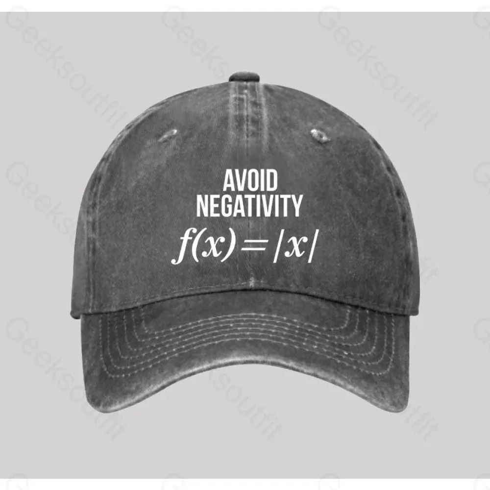 Avoid Negativity Washed Vintage Baseball Cap