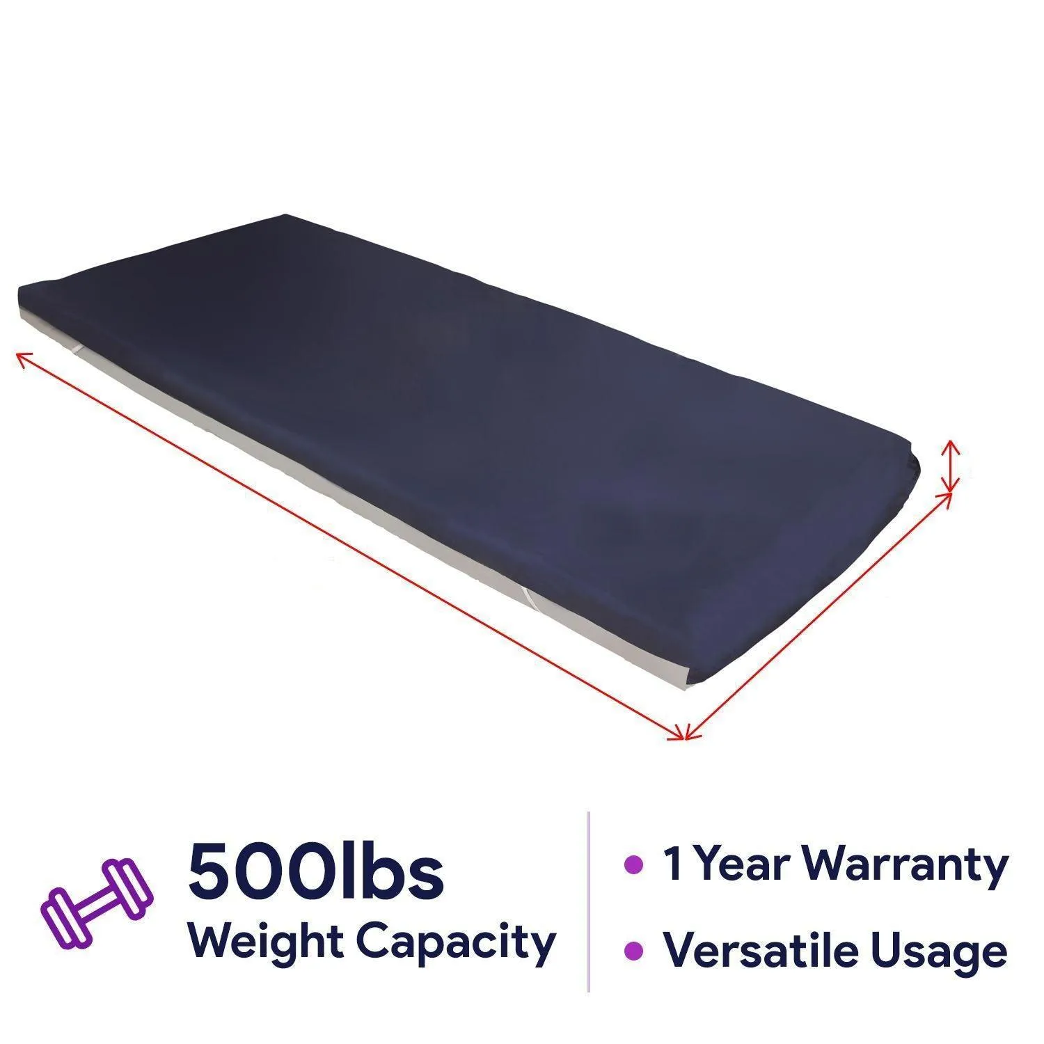 Bariatric Hospital Bed Mattress Gel Topper - Bed Sore Prevention