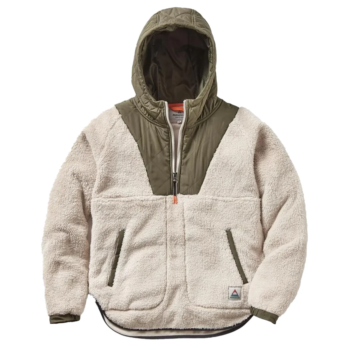 Beaumont Recycled Sherpa Hooded Fleece - Warm Ivory