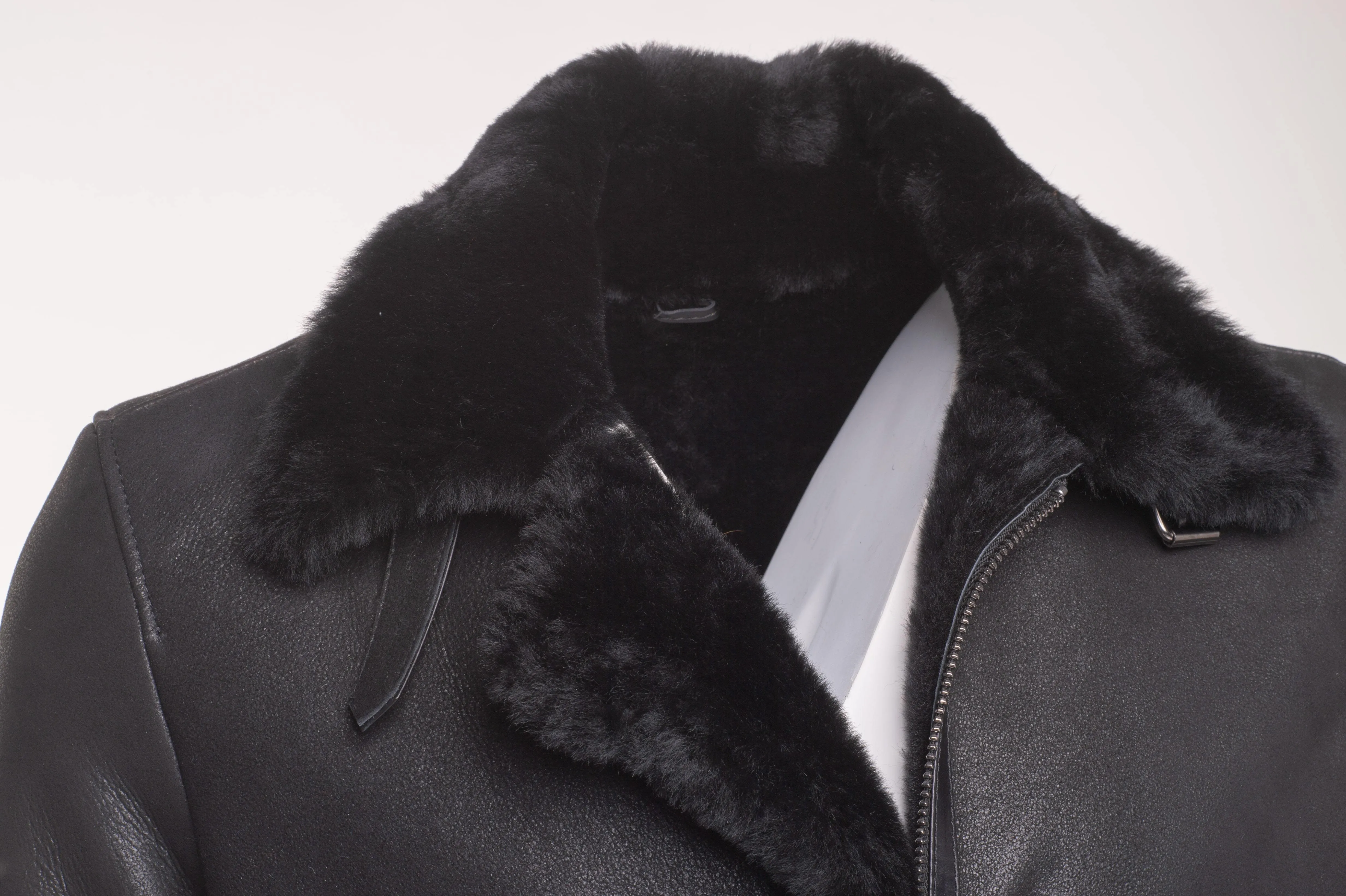 Black B3 Bomber Aviator Shearling Jacket