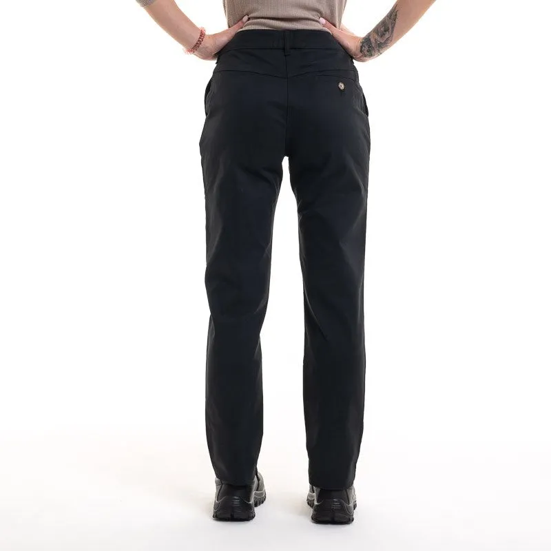 Black Soft Touch Pants for Women Cotton Stretch - Chiara - ROBUR