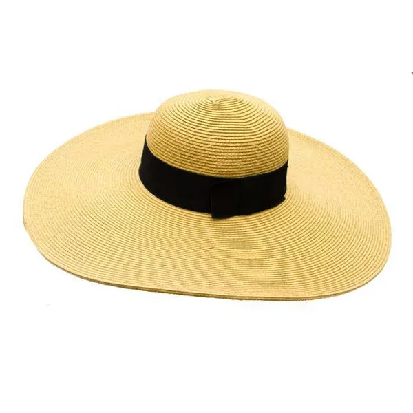 Boardwalk Style - Wide Brim Straw Hat With Band