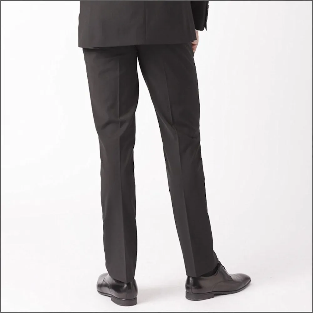 Brook Taverner Cassino Black Fashion Fit Washable Crease Resistant Suit**