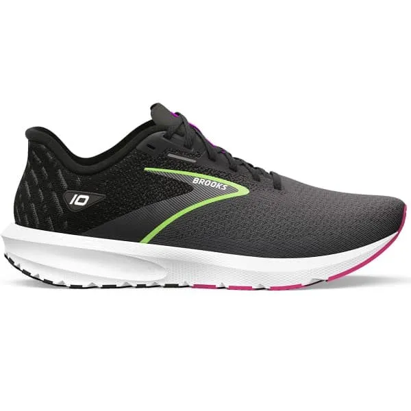 Brooks Launch 10 (Womens) - Black/Blackened Pearl/Green