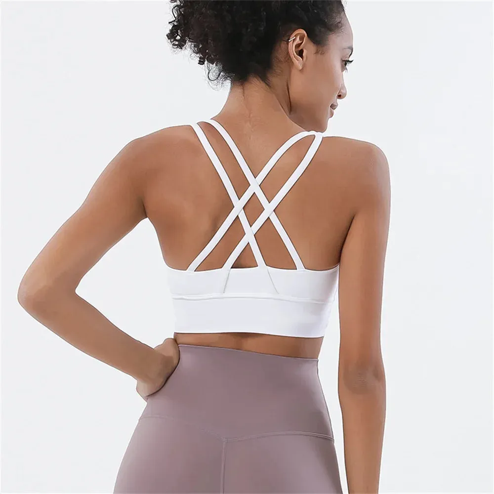 Buttery Soft Racerback Workout Yoga Crop Sports Bra