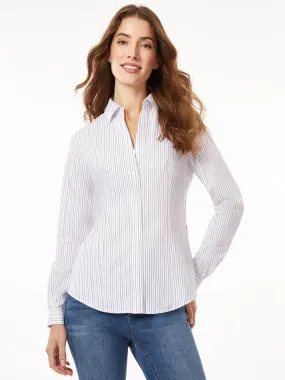 Button-Front Cotton Shirt