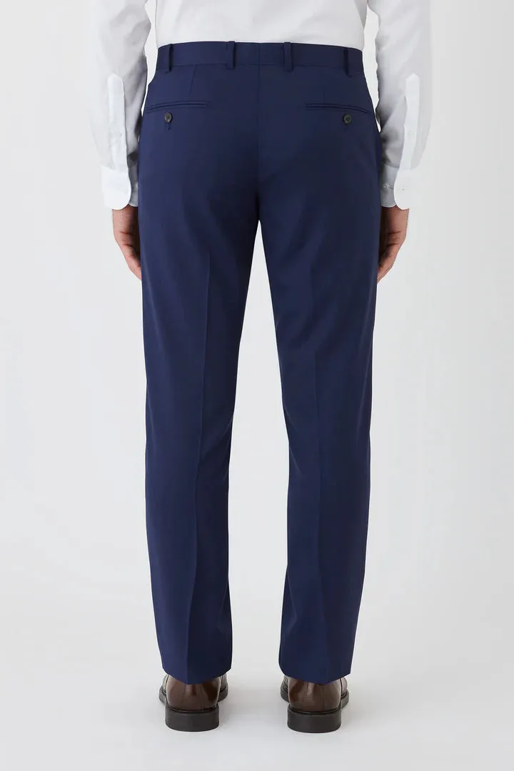 Cambridge - Pure Wool Interceptor Suit Pant - Wool - Black | Bright Navy