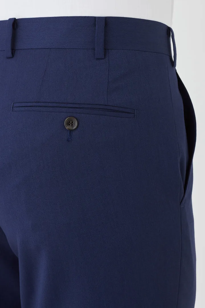 Cambridge - Pure Wool Interceptor Suit Pant - Wool - Black | Bright Navy