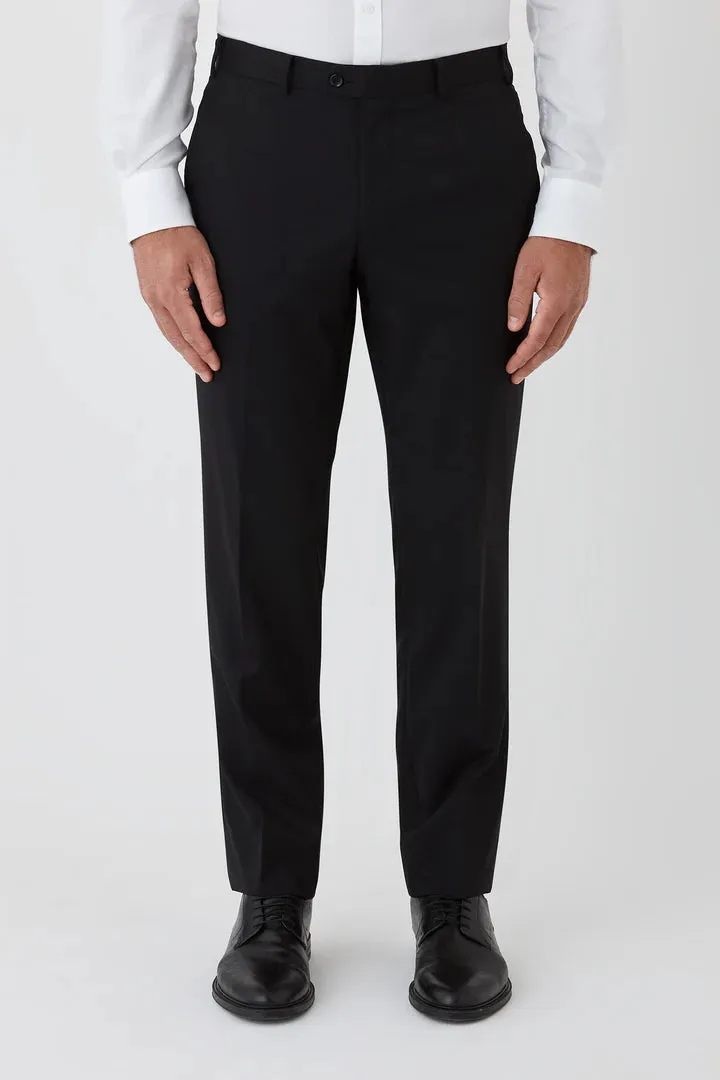 Cambridge - Pure Wool Interceptor Suit Pant - Wool - Black | Bright Navy