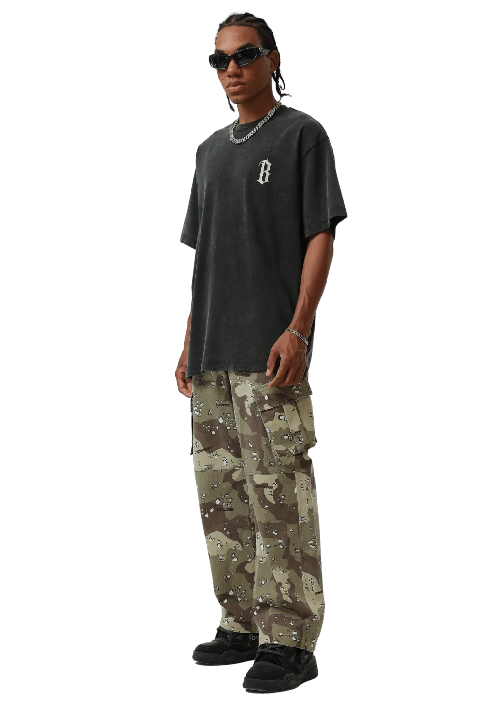 Camouflage Embroidered Work Pants