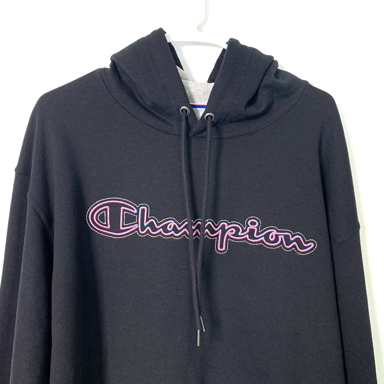 Champion Womens Size XL Black Hoodie Sweatshirt Fleece Long Sleeve NWT