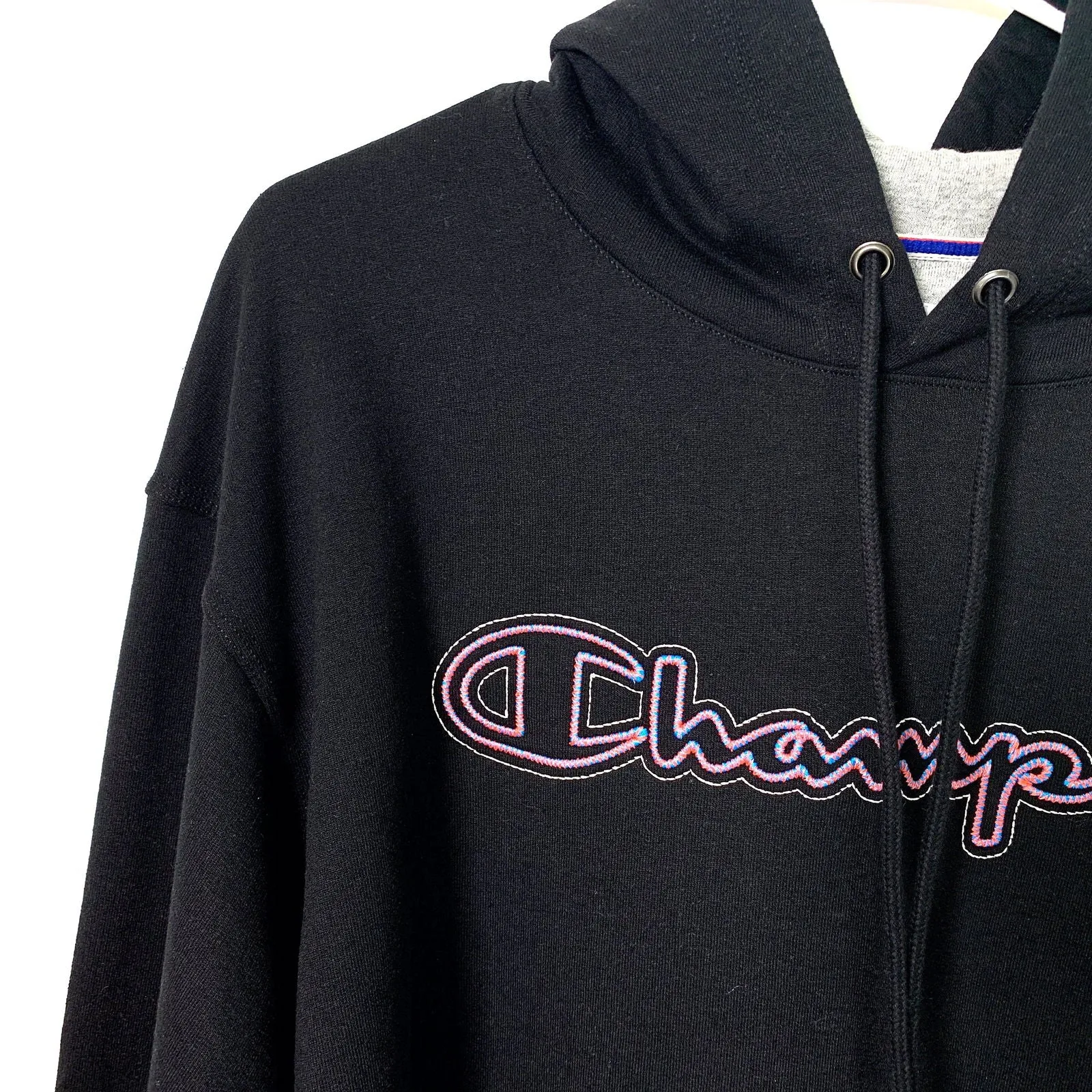 Champion Womens Size XL Black Hoodie Sweatshirt Fleece Long Sleeve NWT