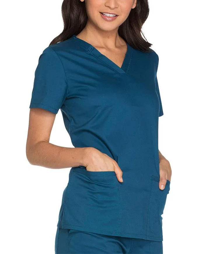 Cherokee Workwear Core Stretch Women's V-neck Basic Scrub Top