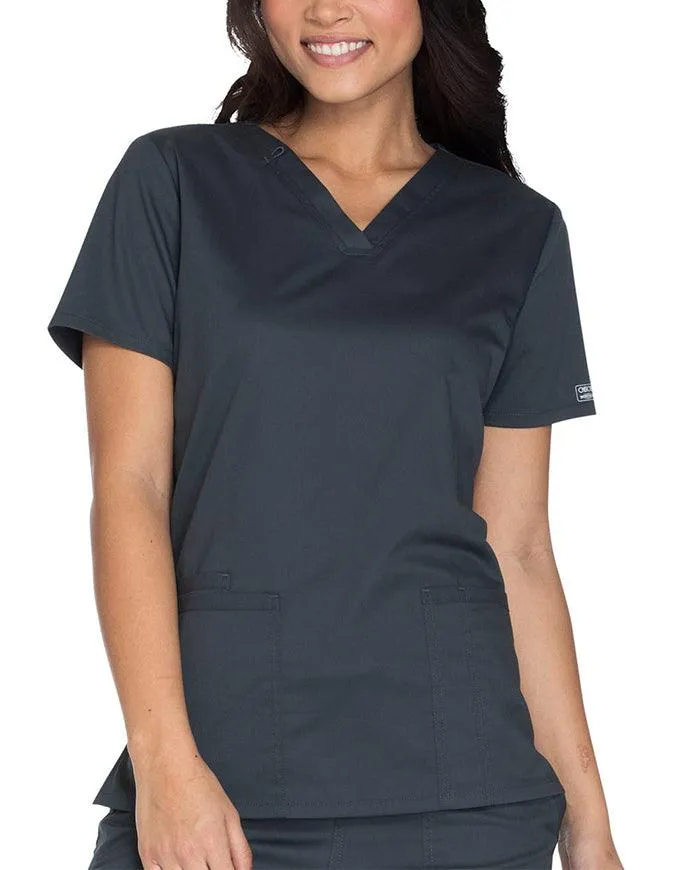 Cherokee Workwear Core Stretch Women's V-neck Basic Scrub Top