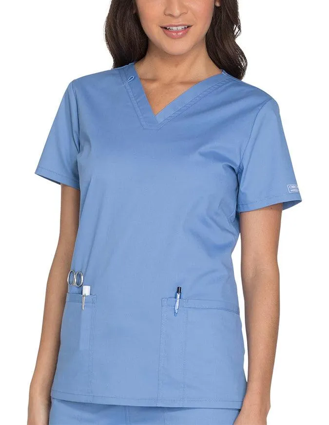 Cherokee Workwear Core Stretch Women's V-neck Basic Scrub Top