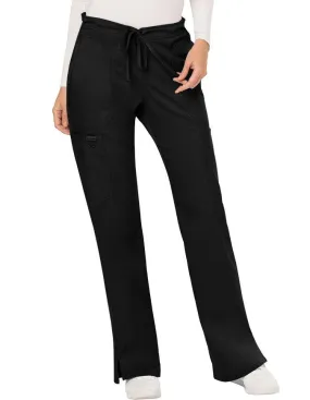 Cherokee Workwear Revolution Women's Mid Rise Moderate Flare Drawstring Tall Pant