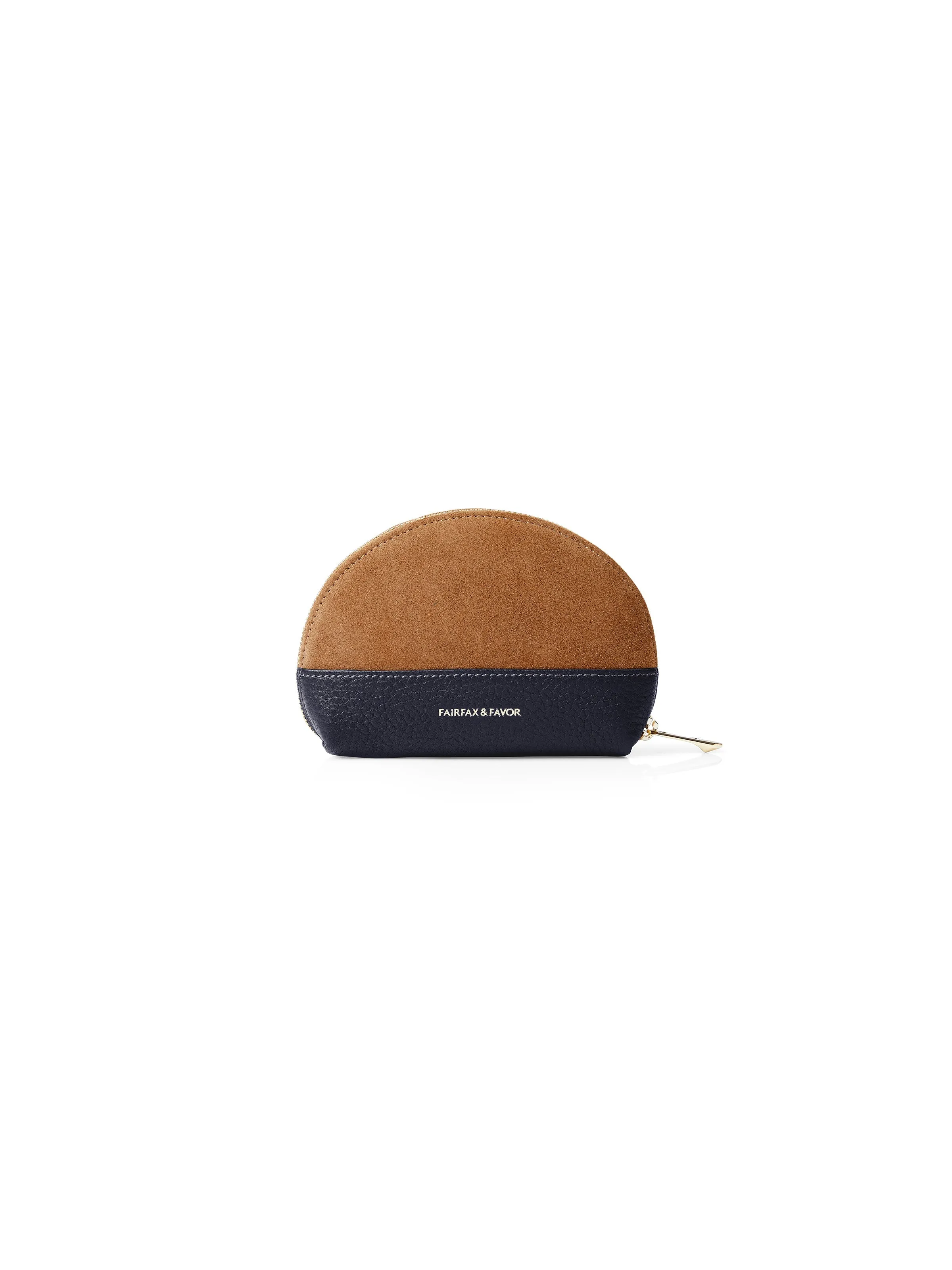 Chiltern Coin Purse - Tan & Navy