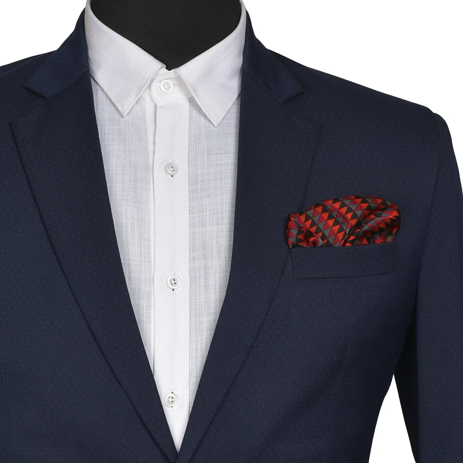 Chokore Black & Red Silk Pocket Square from the Plaids line