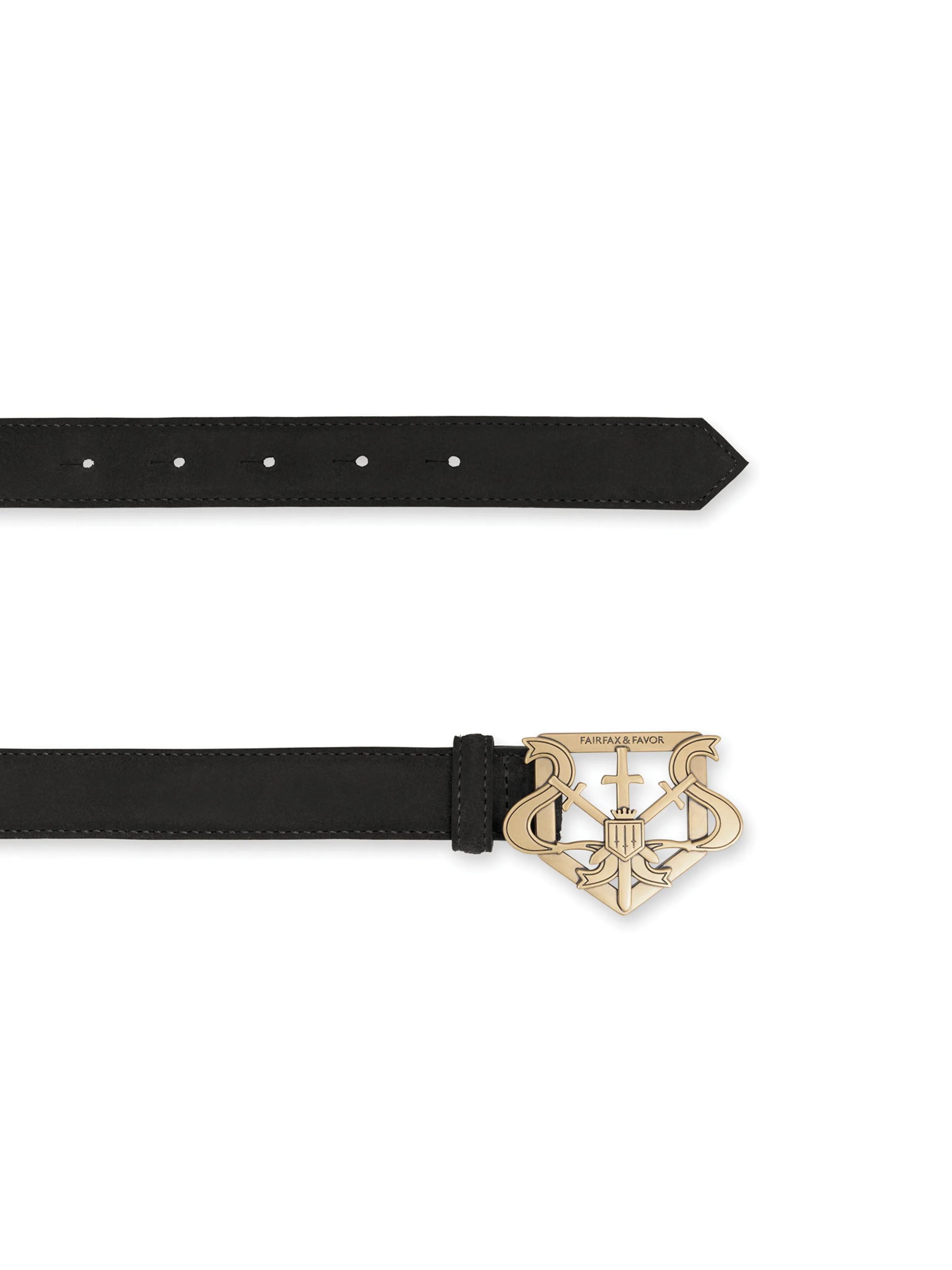 Clarence Belt - Black Suede