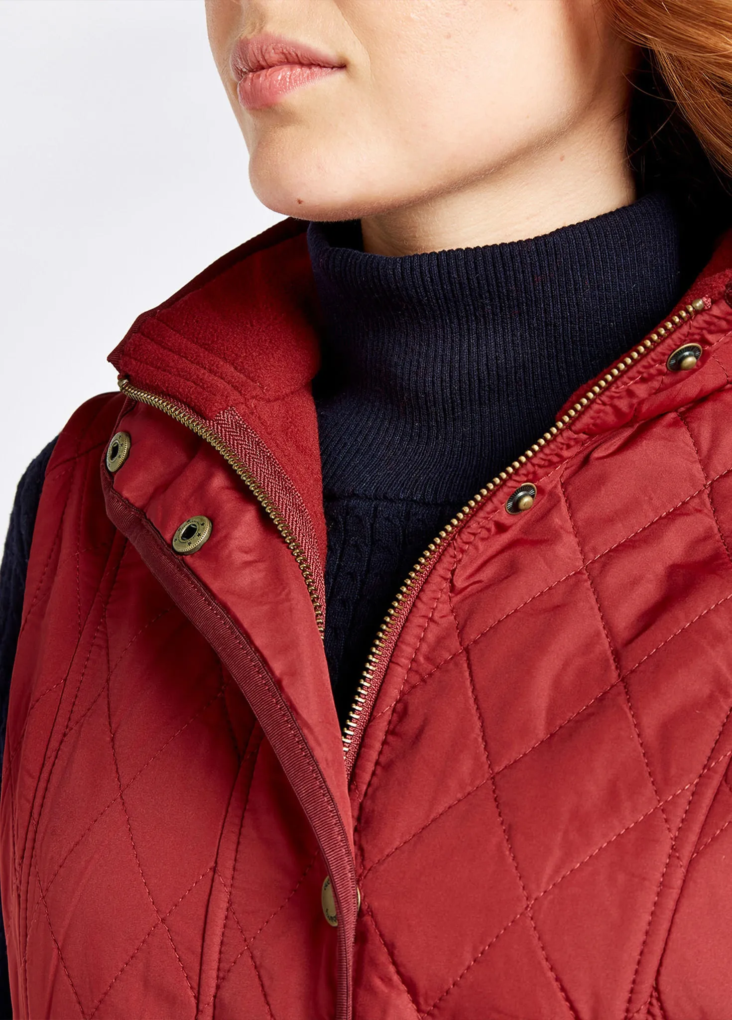 Clonmel Quilted Gilet - Ruby