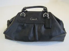 Coach Satchel Handbags Madison Audrey Purse Black Leather D1226-F15447 -- Used