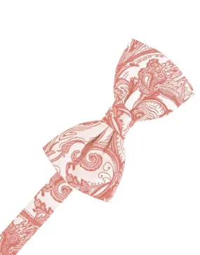 Coral Tapestry Bow Tie