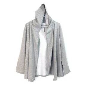 Cozy Vogo Womens Heather Gray Cardigan Hoodie Sweatshirt L Long Sleeve