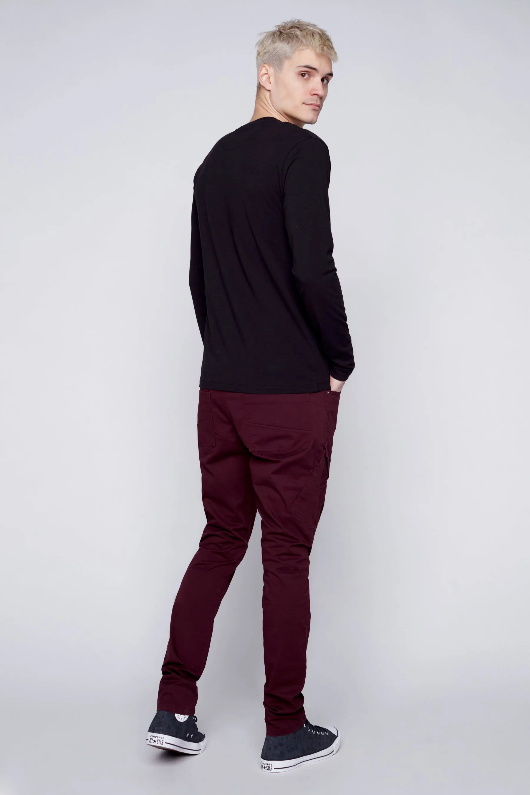 Deluxe 5 Pocket Slim Fit Pants - WINE