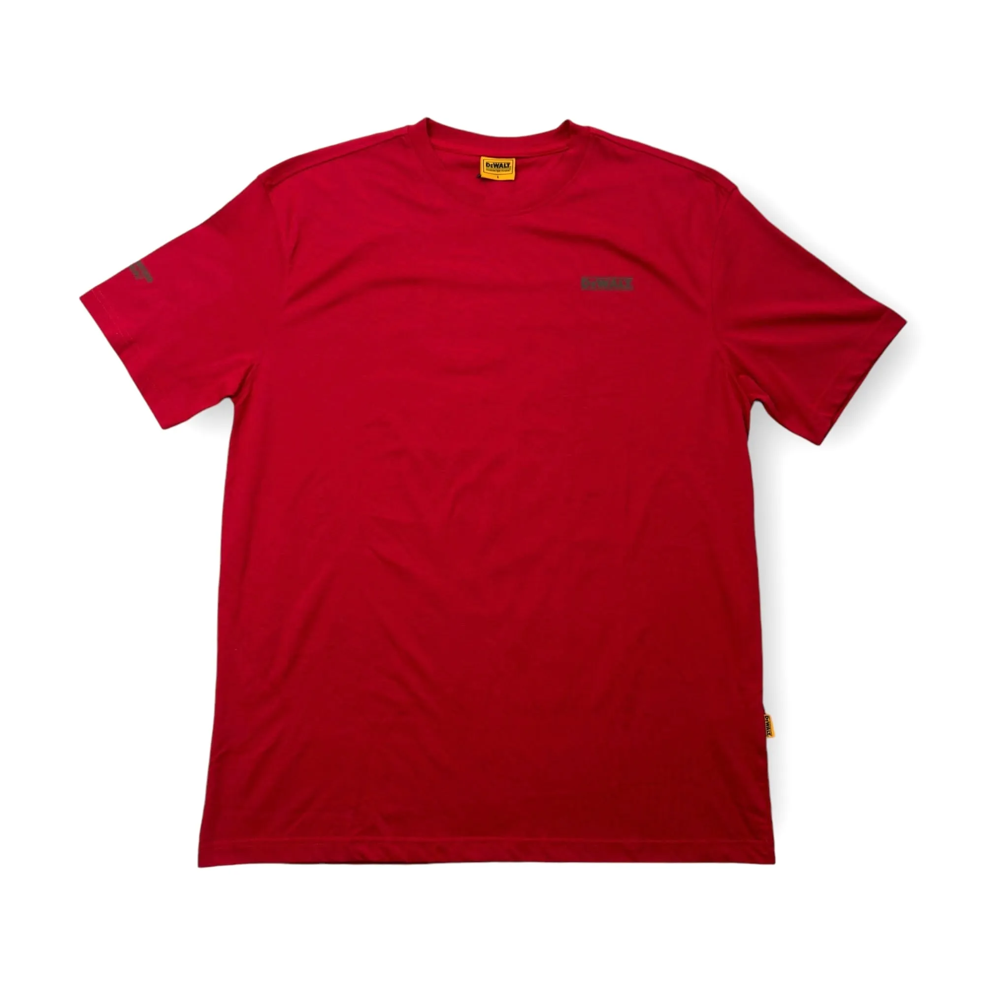 DEWALT Mens Graphic T-Shirt | Size L | Red Cotton Blend | Durable Workwear | New