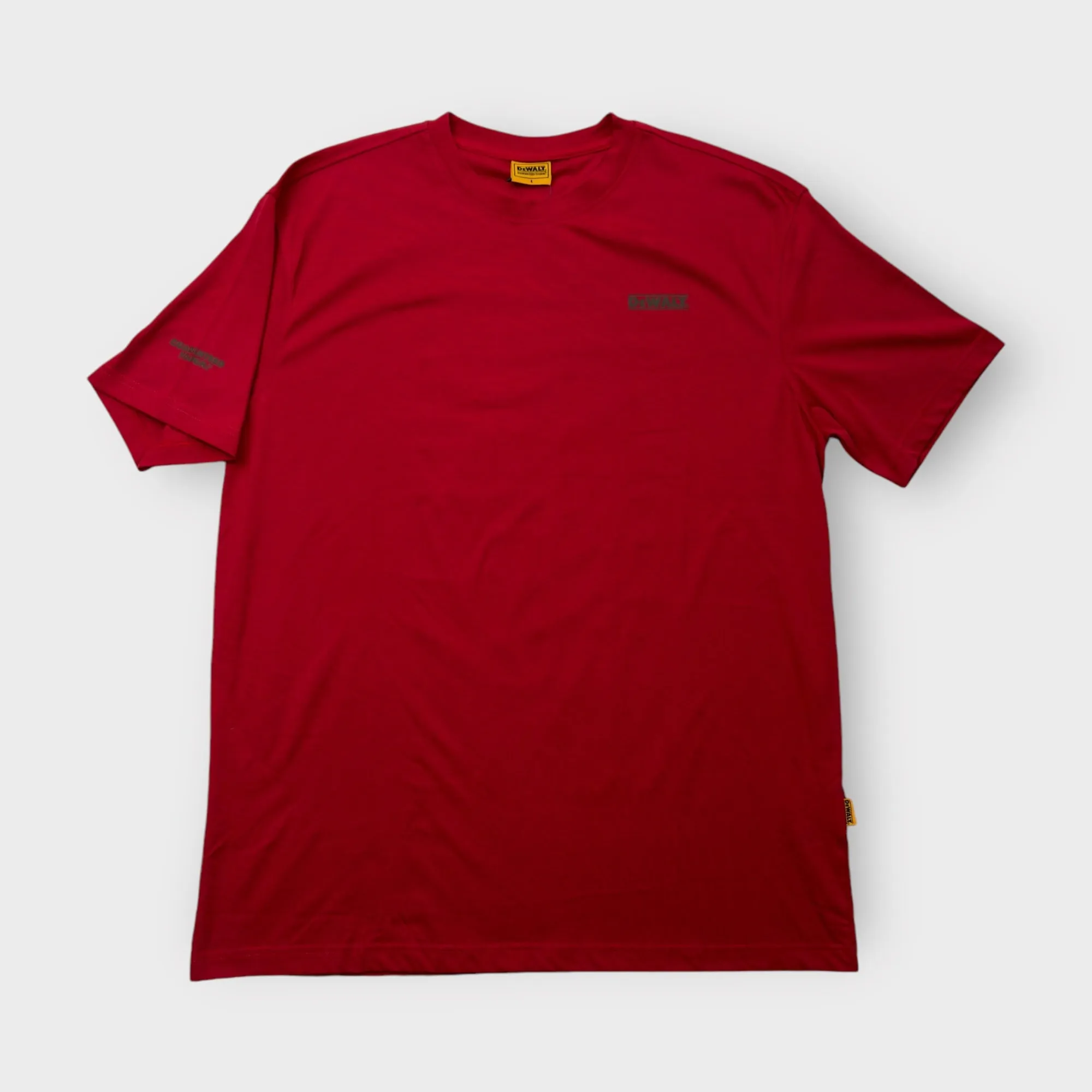 DEWALT Mens Graphic T-Shirt | Size L | Red Cotton Blend | Durable Workwear | New