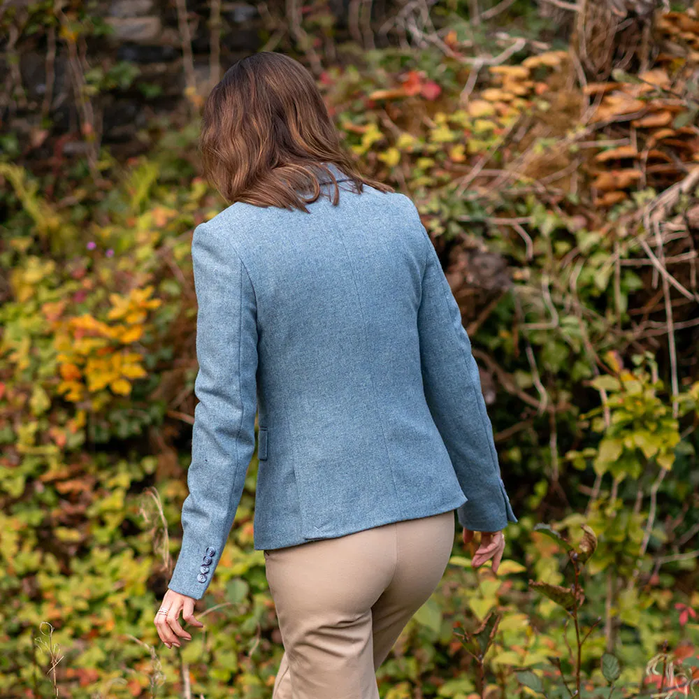 Dusty Blue Orla Donegal Tweed Jacket