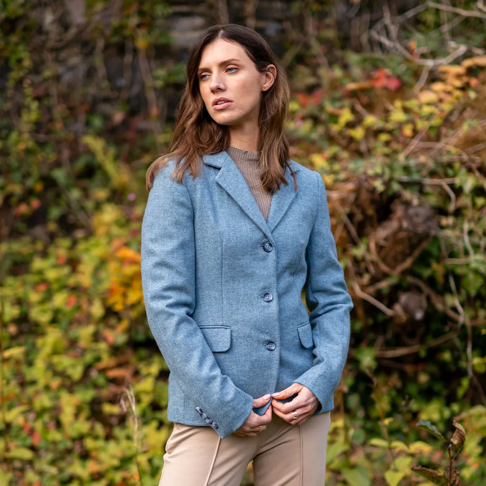 Dusty Blue Orla Donegal Tweed Jacket