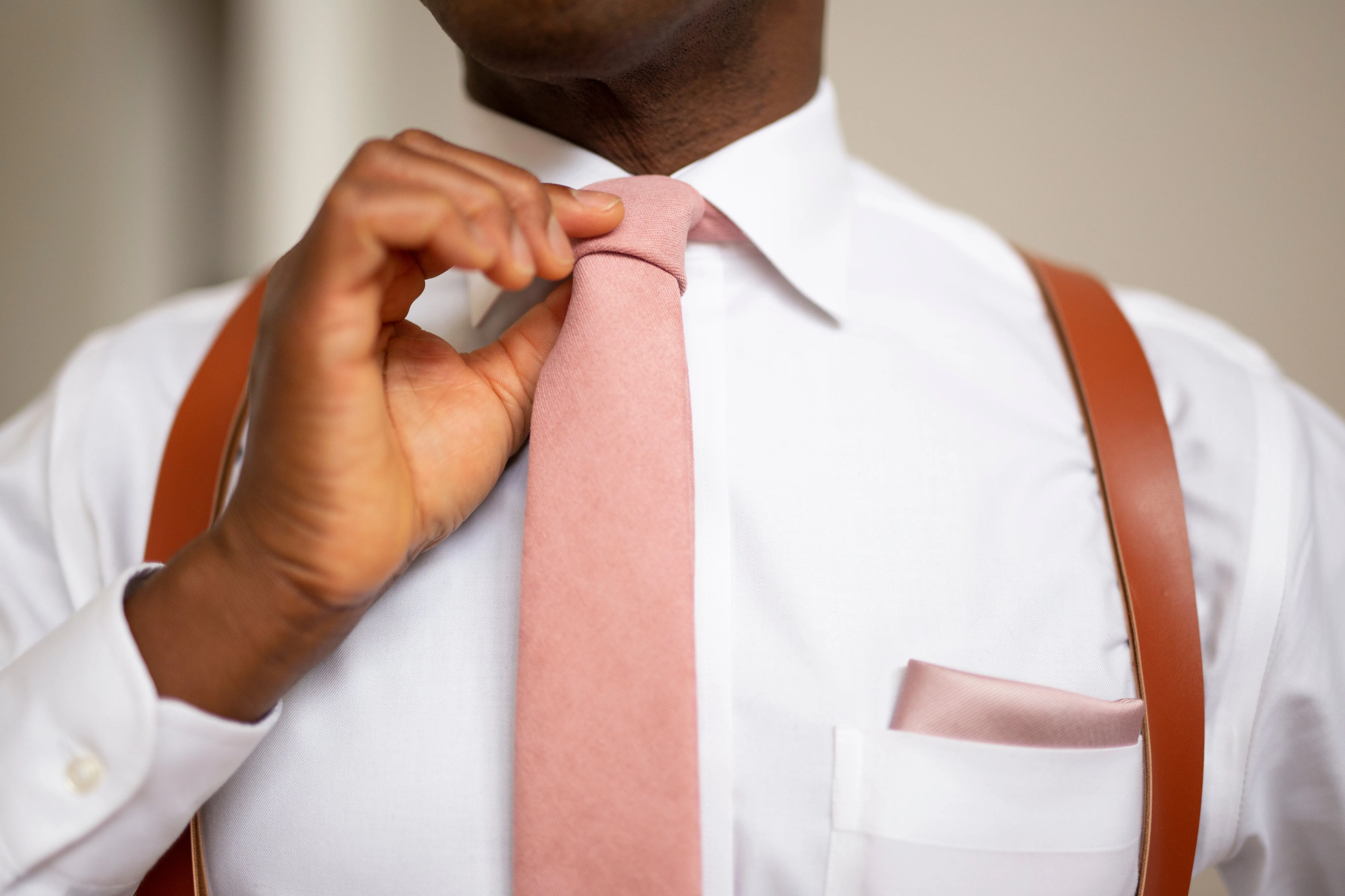 Dusty Mauve Skinny Silk Neck Tie