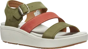 Ellecity Wedge Walking Sandal in Martini Olive/Baked Clay