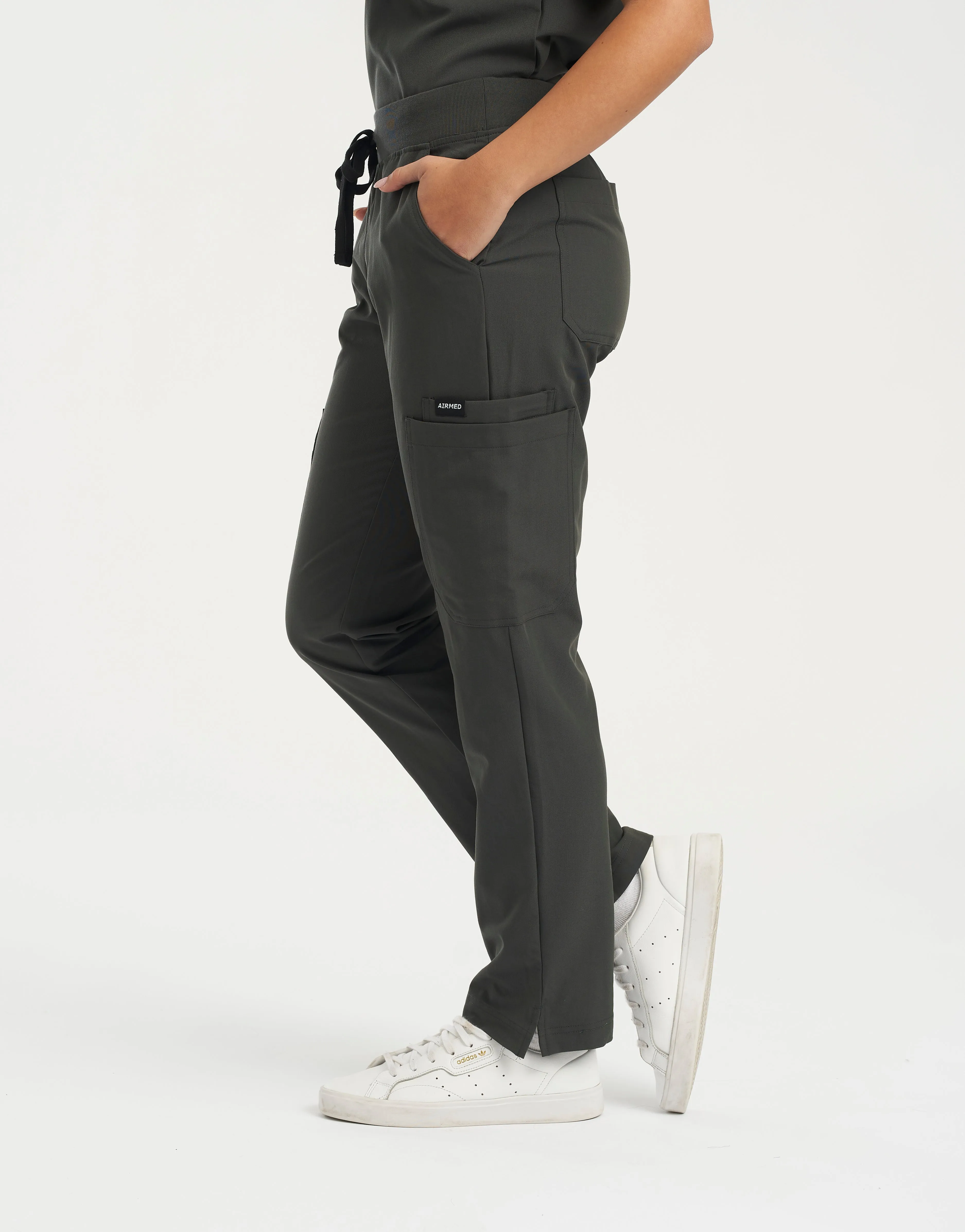 Essential Multi-Pocket Scrub Pants - Asphalt